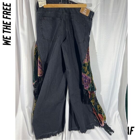 WE THE FREE JUST FRILLS LOW RISE WIDE LEG JEANS NWT - Picture 17 of 17